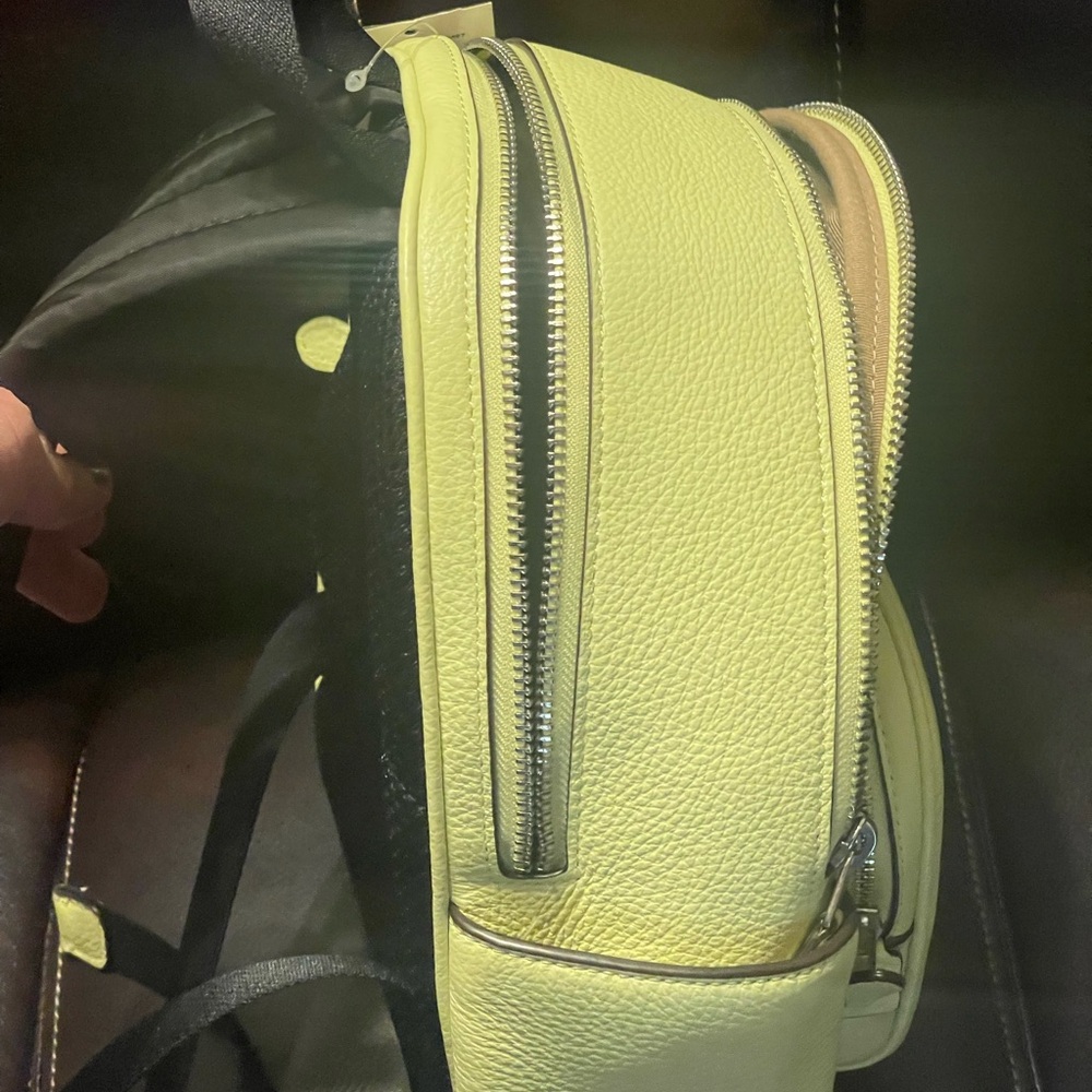 Coach Lemon Yellow Pebbled Leather Mini Backpack - Picture 6 of 6